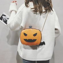 Load image into Gallery viewer, Funny Lovely Pumpkin Handbag Halloween Candy Bag Girls Shoulder Messenger Bag Ladies Messenger Shoulder Bag Casual Purse Handbag