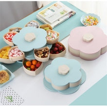 Load image into Gallery viewer, Petal-Shape Rotating Snack Box Candy Tray