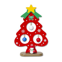 Load image into Gallery viewer, Christmas Tree Small Ornament Mini Painted Christmas Tree Decorations Christmas Wooden Card New Year&#39;s Decorations For Home