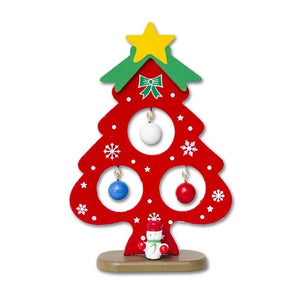 Christmas Tree Small Ornament Mini Painted Christmas Tree Decorations Christmas Wooden Card New Year's Decorations For Home