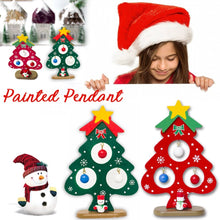 Load image into Gallery viewer, Christmas Tree Small Ornament Mini Painted Christmas Tree Decorations Christmas Wooden Card New Year&#39;s Decorations For Home