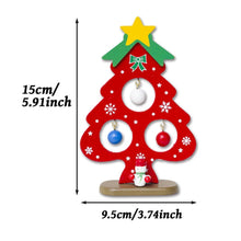 Load image into Gallery viewer, Christmas Tree Small Ornament Mini Painted Christmas Tree Decorations Christmas Wooden Card New Year&#39;s Decorations For Home