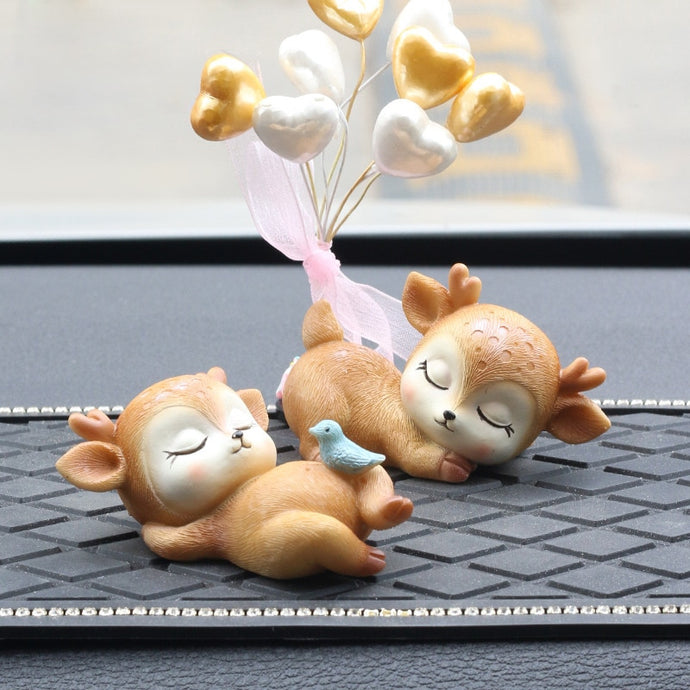 Resin Sleeping Baby Deer Mini 3D Elk Christmas